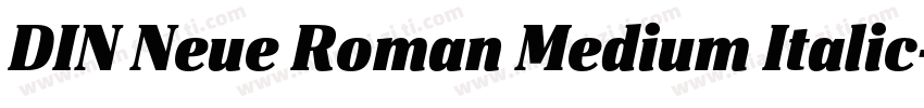 DIN Neue Roman Medium Italic字体转换